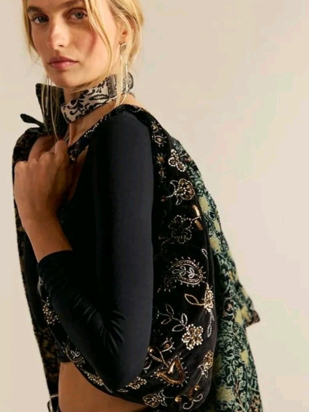 NWT! Free People Nashville Nights Beaded Shoulder Bag